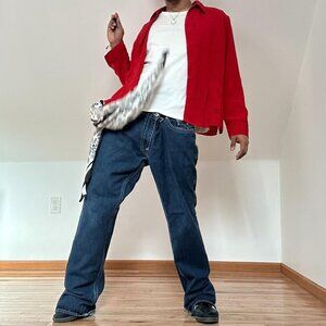 True Religion “Ricky” Straight Leg Blue Jeans Size 38x34